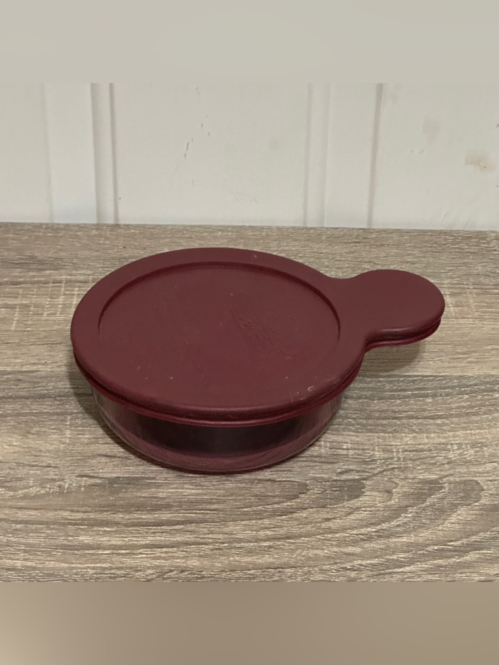 Vintage Corningware USA Visions V-240-B With lid Cranberry Grab It Bowl